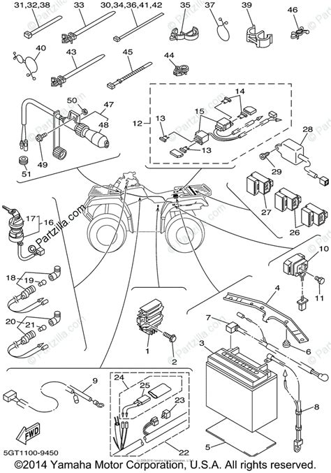 yamaha  grizzly wire diagram wiring digital  schematic