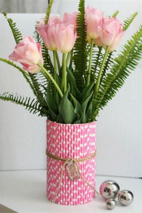 membuat vas bunga cantik  sedotan plastik bekas