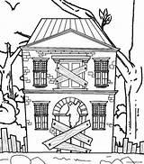 Castle Coloring Pages Adults Getcolorings Haunted Spooky sketch template
