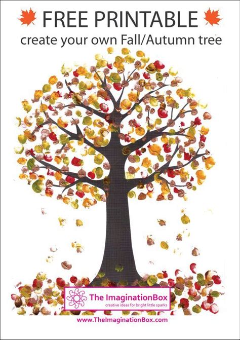 printable autumn tree template printable templates