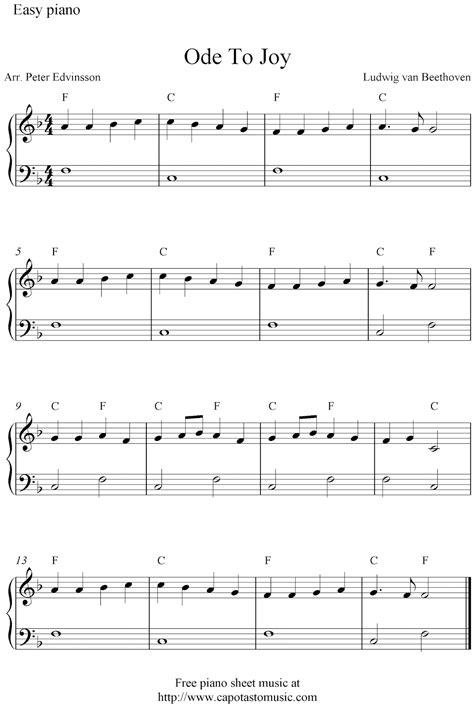 easy piano sheet   letters  beginners