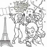 Bastille Coloring Juillet Vive Paris Le Happy Pages Kids Top sketch template