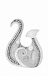 Maori Hook Matau sketch template