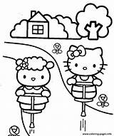 Coloring Kitty Hello Fifi Pages Printable sketch template