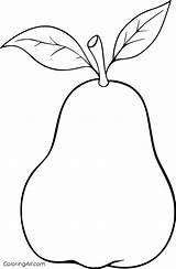 Pear Coloringall Automatically sketch template
