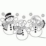 Coloring Snowman Christmas Pages Snowmen Three Kids Santa Printable Color Printables Letters Colouring Fun Snow Nieve Recipes Cute Coloriage Print sketch template