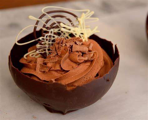 easy chocolate bowls  chocolate mousse tigelas de