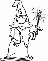 Wizard Zauberer Ausmalen Bestcoloringpagesforkids Bildkarten sketch template
