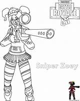Sniper Zoey Rifle Pintar Royale Omnilabo Banane Emote Colorearimagenes Downloaden Mytopkid sketch template