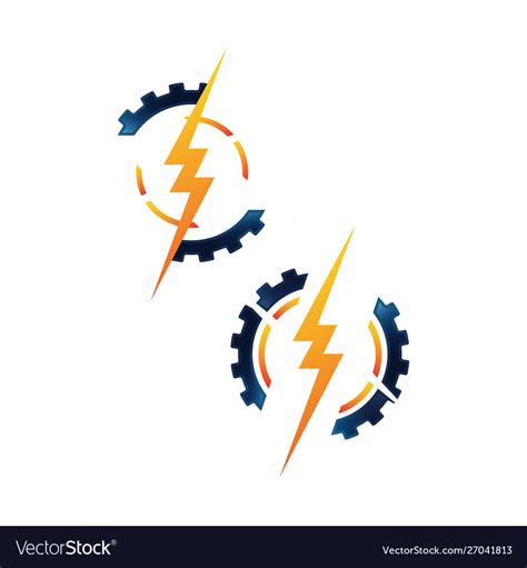 electric repair electrician logo design concept vector image