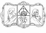 Snape Hallows Severus Inking Wip Deathly sketch template