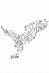 Falcon Vulture Avengers sketch template