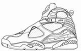 Jordan Coloring Pages Nike Air Drawing Jordans Michael Sneaker Iverson Lebron Allen Shoe Logo Shoes Outline Color Dibujo Sketches Drawings sketch template