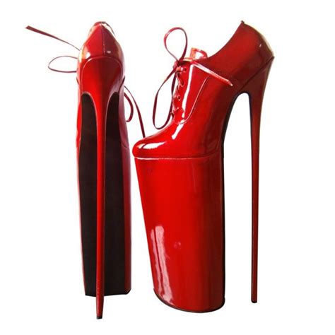 new design full grain leather pump extreme high heel 40cm