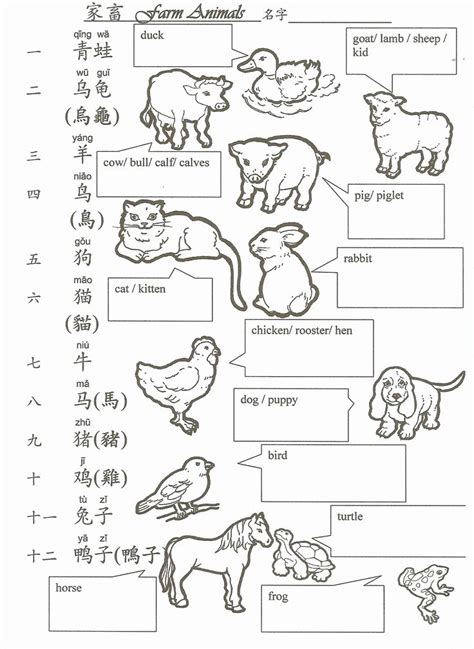 china worksheets  kindergarten