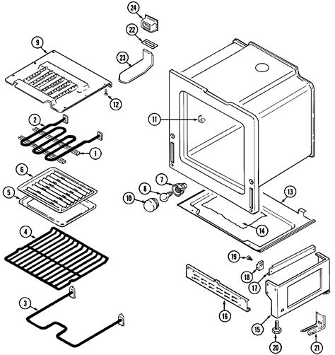 ovenbase diagram parts list  model creccl maytag parts range parts searspartsdirect