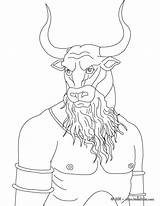 Minotaur Coloring Greek Pages Mythology Creatures Monster Bull Headed Man Hellokids Print Drawing Source Color Hydra Mythical Minotaure Qj Inspirational sketch template