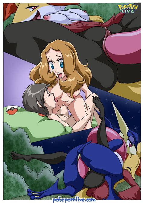 xbooru blush breasts calem calem pokemon comic delfox greninja nude pokemon pokemon xy