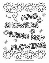 Coloring April Showers Pages Print Sheet Printable Flowers Bring Kids Easter Printables Sheets Pdf Color Crosswords Number Getdrawings Calendar Getcolorings sketch template