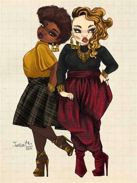 fly girls inspired by jibri plus size art black girl art black women art
