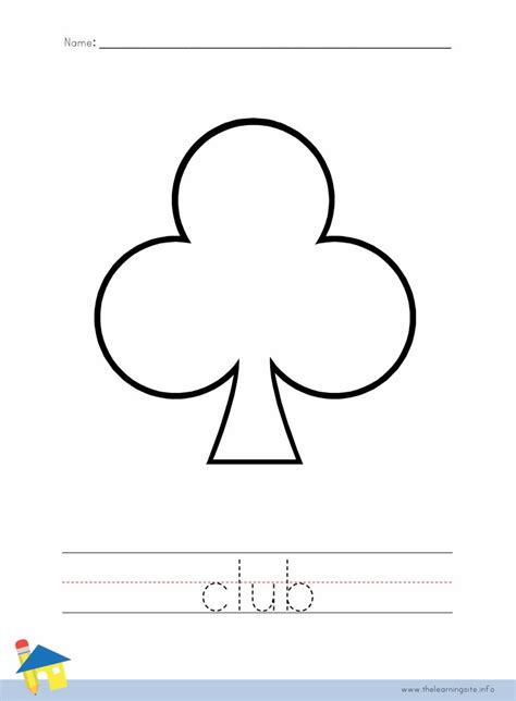 club coloring worksheet  learning site