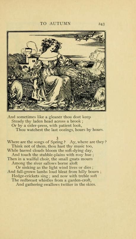 english idylls — to autumn by john keats from poems by john