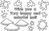 Holi Coloring Pages Happy Festival Baisakhi Vaisakhi Colouring Drawing Clipart Clip Library Collection Popular sketch template