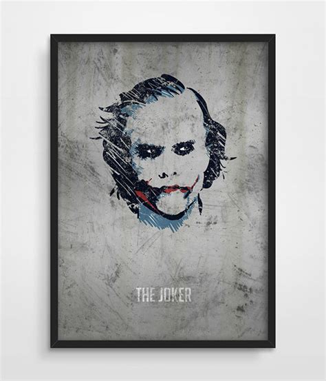 The Joker Poster Dc Comics Superhero Wall Art Dark Knight