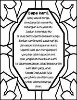 Bapa Doa Anak Menggambar Cara Mewarnai Sunday Surga Katolik sketch template