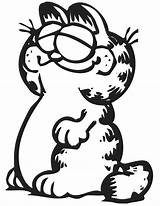 Garfield Coloring Pages Cartoon Color Clipart Cat Scared Printable Library Popular Books sketch template