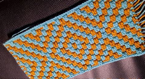 mosaic crochet pattern  charts written row repeats etsy canada
