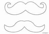 Mustache Moustache Bigote Colorear Bigotes Coloringpage sketch template