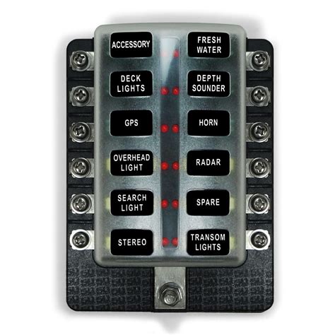 universal   covered  circuit blade fuse box  led indicators  accessories