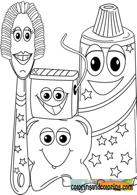 brushing teeth coloring sheet coloring pages