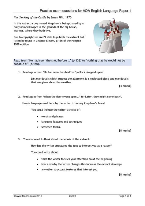 aqa gcse english language paper  question    questions vrogue