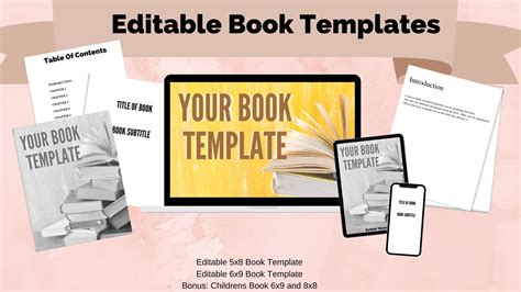 dyi    book template writing   book  etsy