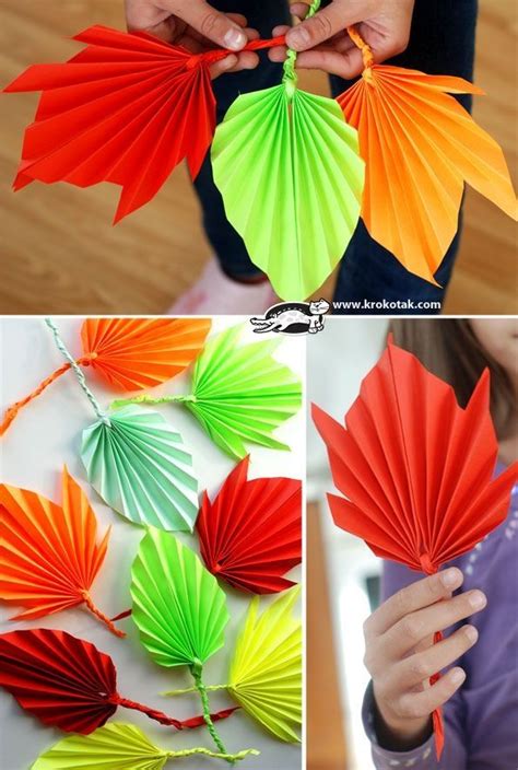 paper leaves great bulletin board accents leaf crafts easy fall