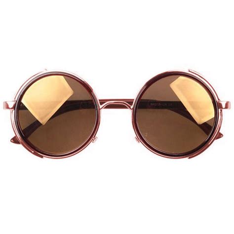 bronze steampunk glasses brown lenses and side shields