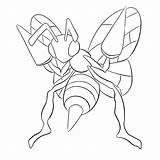 Beedrill Pokémon sketch template