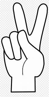 Peace Sign Fingers Draw sketch template