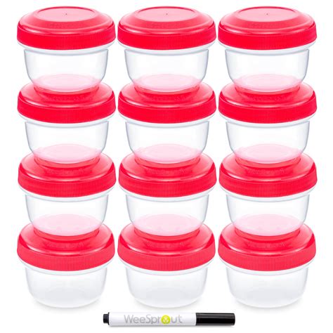 weesprout leakproof baby food storage  container set premium bpa