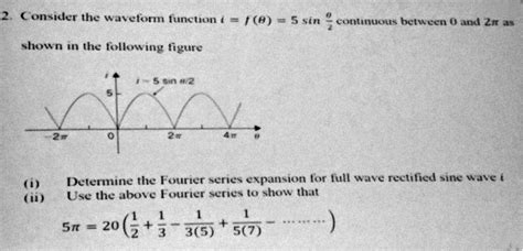 determine  fourier series expansion  full wave rectified sine wave  details