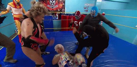 lucha libre fighting by team coco find and share on giphy