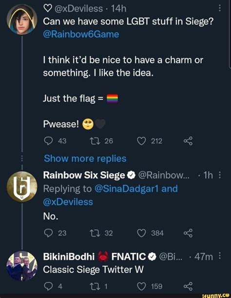 Xdeviless Can We Have Some Lgbt Stuff In Siege Rainbow6game I