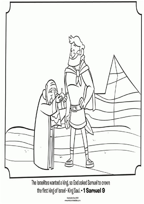 saul  king page coloring pages