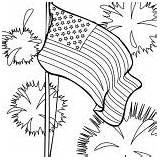 Fireworks Independence Coloring Event Rocket Flag sketch template