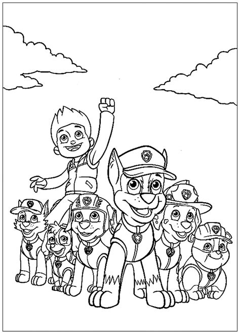 simple paw patrol coloring page  print  color