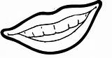 Mouth Clipart Coloring Lips Colouring Pages Nose Smile Lip Clip Cliparts Sheet Line Eye Eyes Book Smiling Don Library Clipartmag sketch template