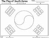 Korean Coloring Pages Flag Korea South Year International Language Daisy Scouts Quiz Activities Summer Asia sketch template