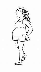 Zwangere Gelukkige Liggen sketch template